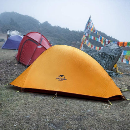 Leichtes 1-Personen Kuppelzelt Orange 210T Wasserdicht