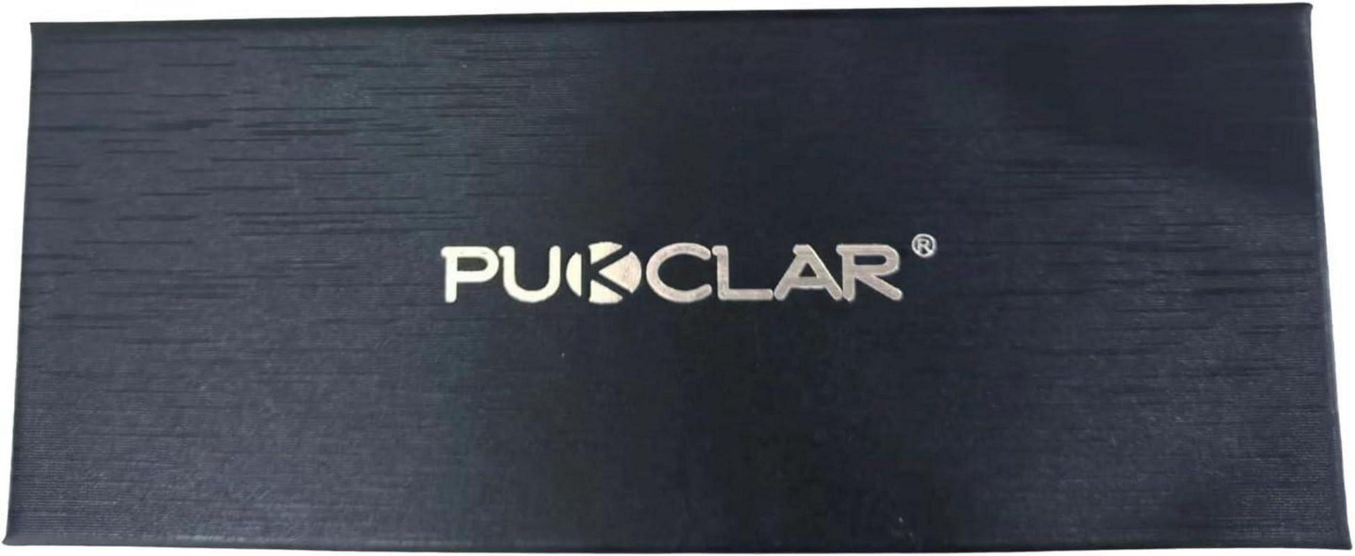PUKCLAR Herren Sonnenbrille Polarisierte Sportbrille Al-Mg Metall Cat 3 Schwarz/ Grau