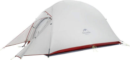 Leichtes 1-Personen-Campingzelt für Wandern, grau, Upgrade 20D