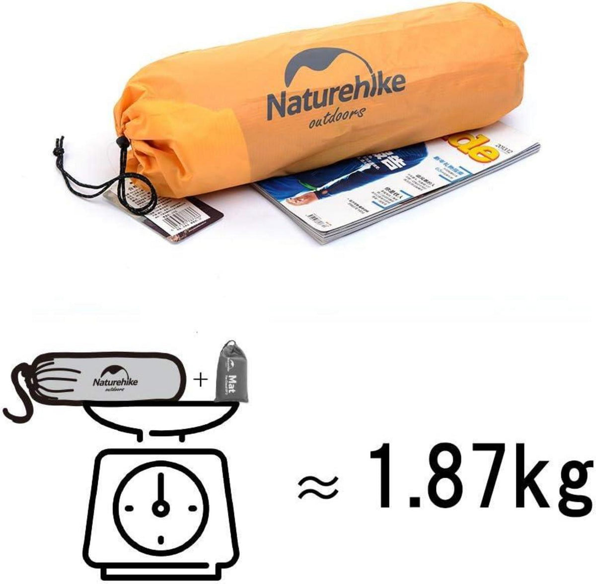 Leichtes Campingzelt Naturehike Cloud Up 1 Person, Grün 210T