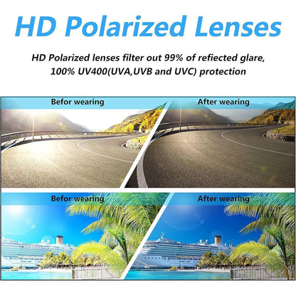 PUKCLAR Sonnenbrille Herren Polarisiert Sportbrille UV400