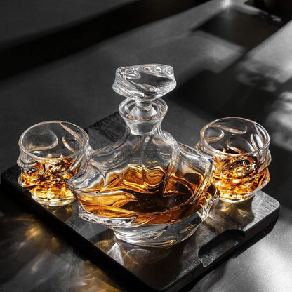 Whisky Karaffe Gläser Set 750 ml Dekanter 4×320 ml