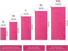 Mikrofaser Handtuch schnelltrocknend Ultra leicht Fuchsia