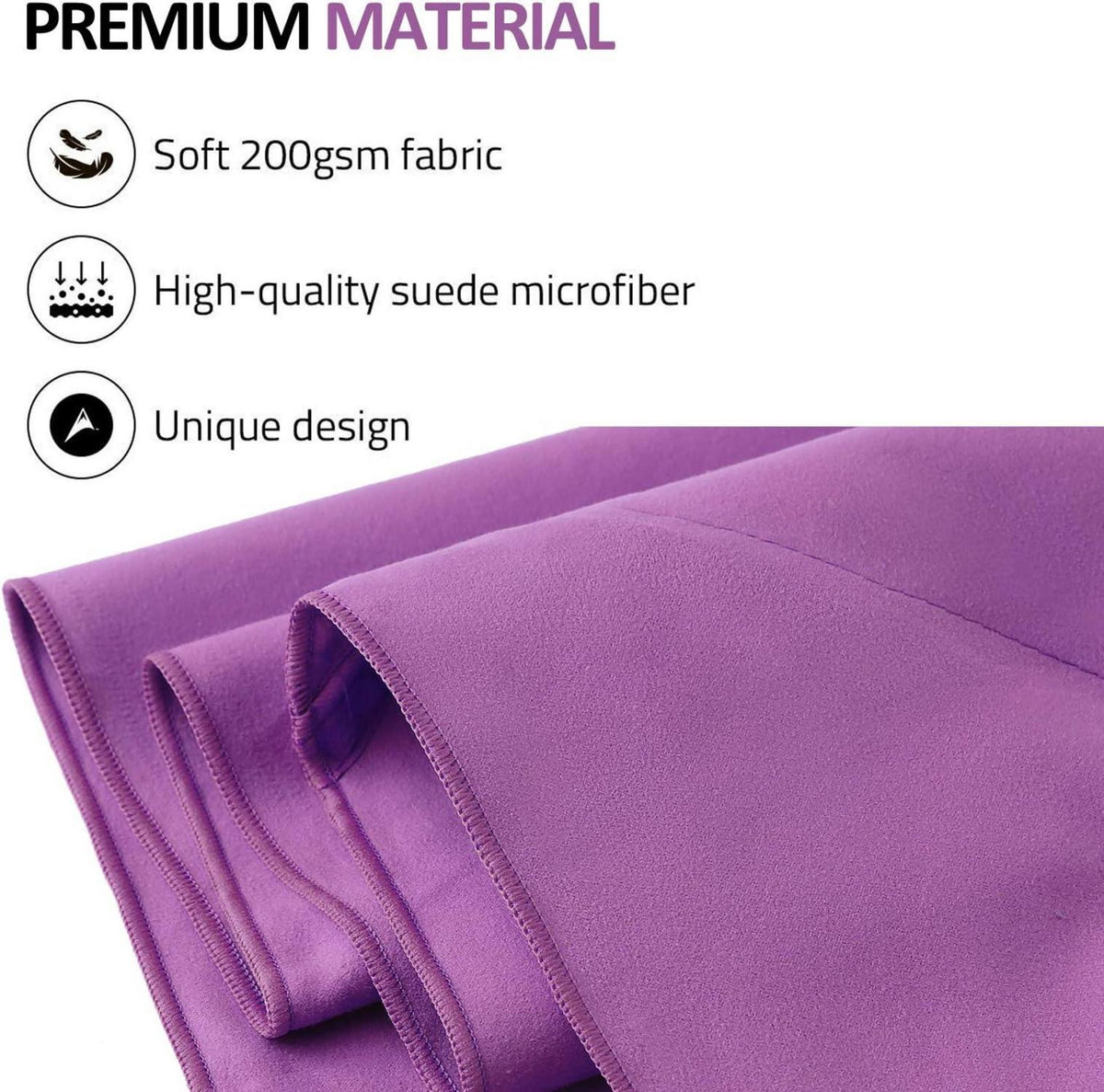 Mikrofaser Handtuch Schnelltrocknend Ultra Leicht Violett XXL