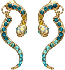 925 Silber Gold Set Creolen Diamant Tierlegierung Ohrringe