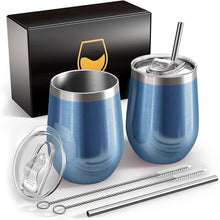 Edelstahl Weinbecher 2 Stück 12OZ - Vakuumisoliert