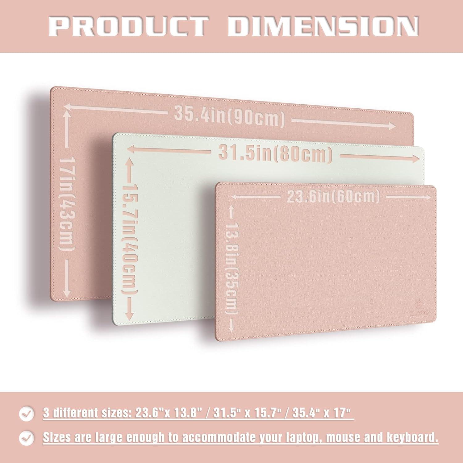 Upgrade Knodel Tischunterlage PVC-Leder 80x40cm Rosa/Silber