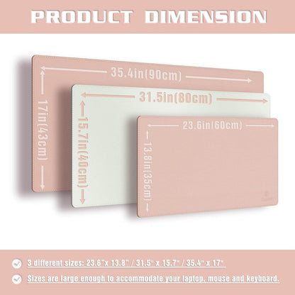 Upgrade Knodel Tischunterlage PVC-Leder 80x40cm Rosa/Silber