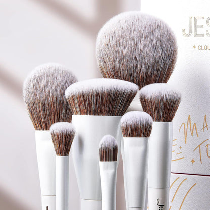 14-teiliges Makeup Pinselset mit Reiniger & Schwamm