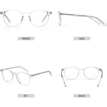 Vintage Runder Brillenrahmen Nerdbrille Retro Klare Linse
