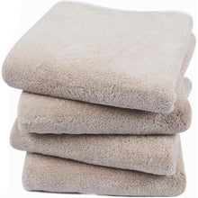 4er Pack Mikrofaser Handtuch Haare 40x76cm Hellbraun
