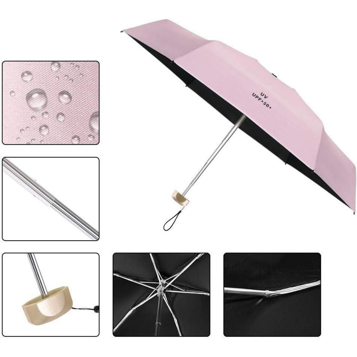 Taschenschirm Rosa – Kompakt, UV-Schutz & Windfest