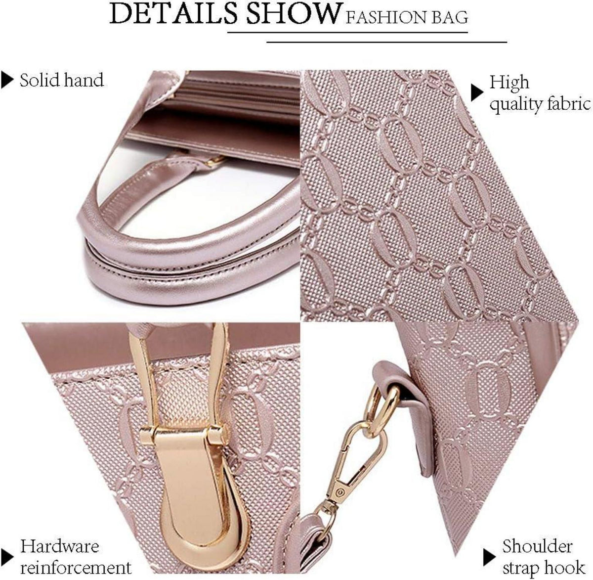 Pahajim Handtasche Damen Set 4 teilig Elegant PU Leder Modern