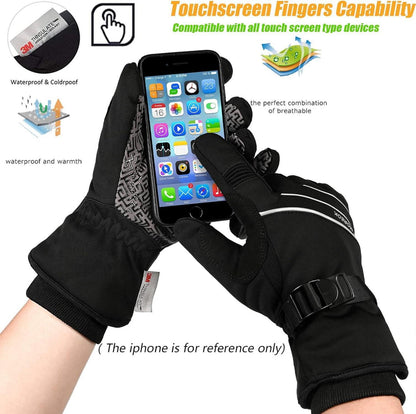 Winterhandschuhe -30°F 3M Thinsulate Wasserdicht Touchscreen Fahrradhandschuhe