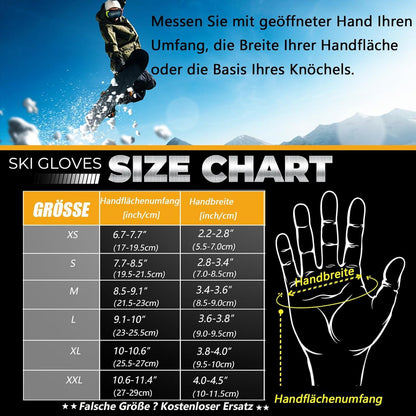 Winterhandschuhe -30°F Thinsulate Skihandschuhe Wasserdicht Warme