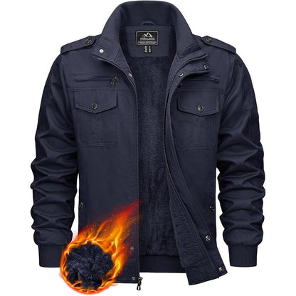 Herren Winterjacke Sherpa gefüttert Dunkelblau 3XL