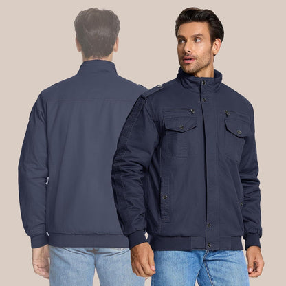 Herren Winterjacke Sherpa gefüttert Dunkelblau 3XL