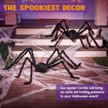 Halloween Spinne Deko Set 160cm groß für Innen und Außen