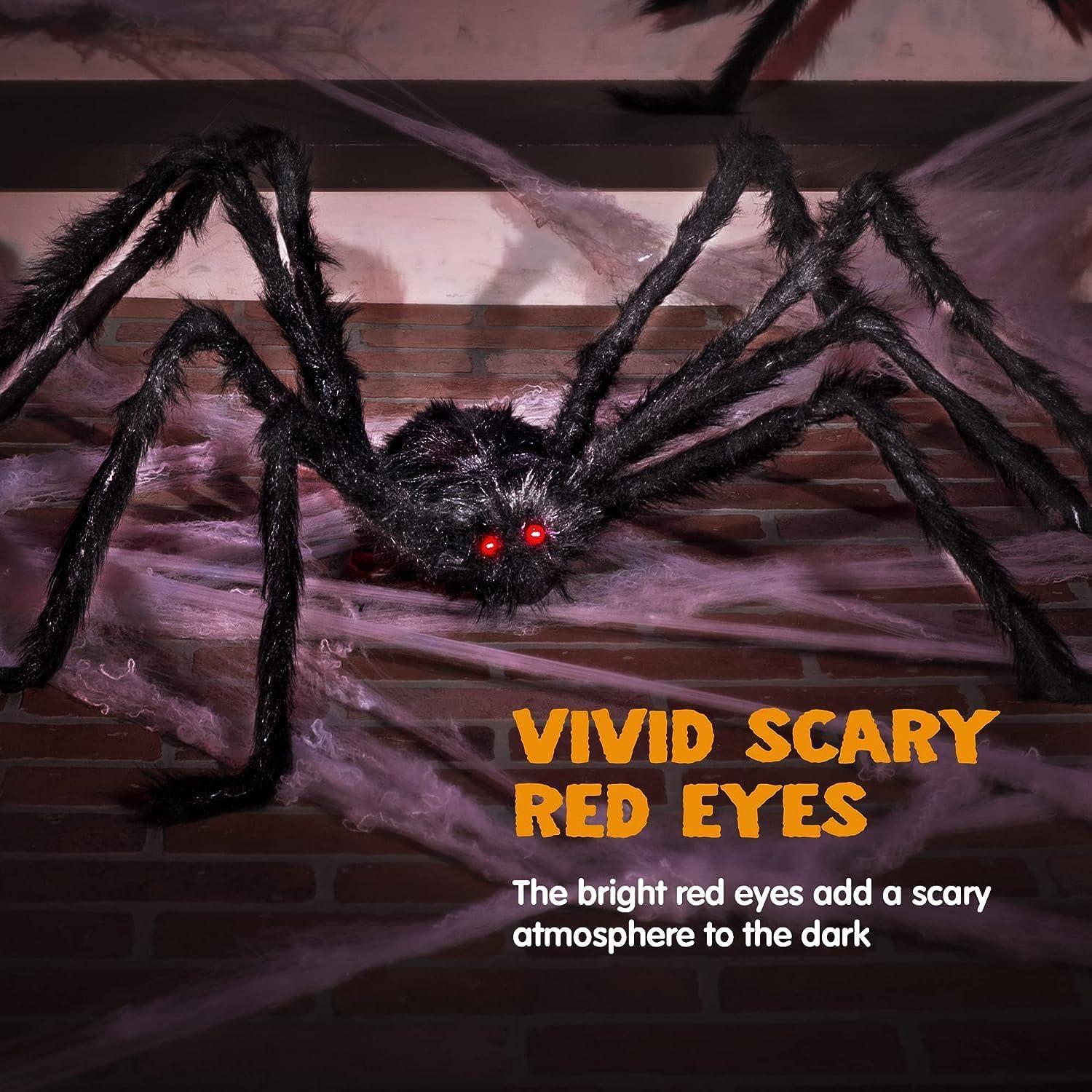 Halloween Spider Dekoration Haarige Spinne Horror Gruselig 160cm 2