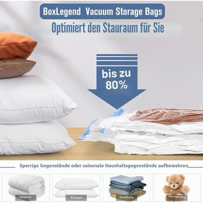 Vakuumbeutel Set 6er Pack – Platzsparende Aufbewahrung für Kleidung