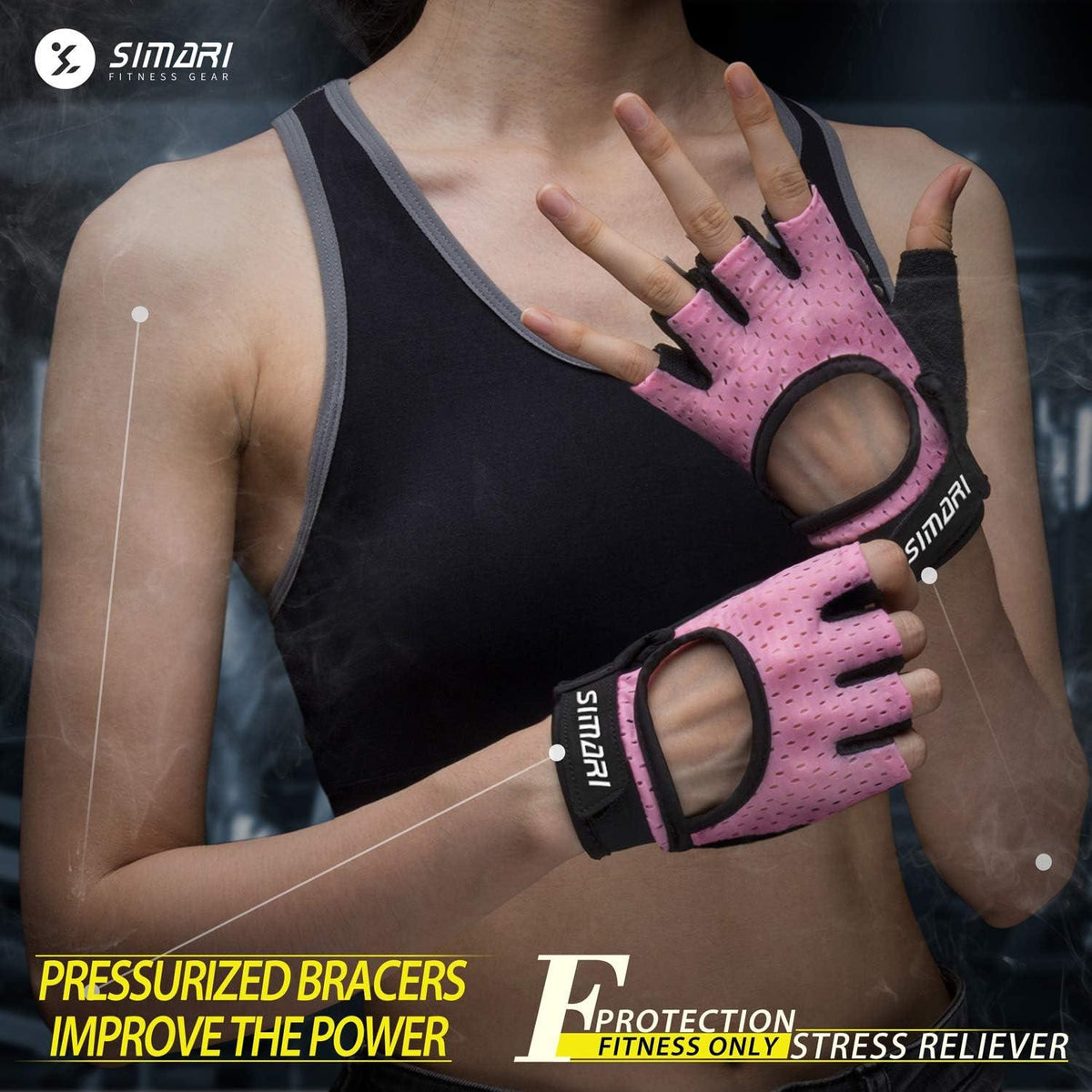 SIMARI Trainingshandschuhe Männer Frauen volle Finger Gewichtheben Handgelenkstütze Gym Fitness SMRG902 L