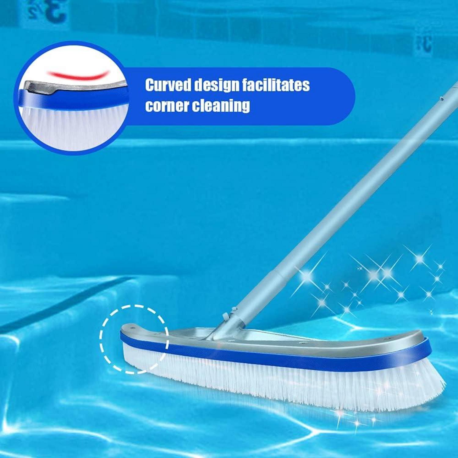 Poolbürste Set mit Aluminium Griff und Schwamm Bürste