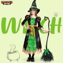 Spooktacular Hexe Kostüm Set Mädchen Grün 5-7 Jahre