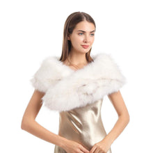 Damen Kunstfell Kragen Weiß 120cm Winter Schal