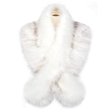 Damen Kunstfell Kragen Weiß 120cm Winter Schal