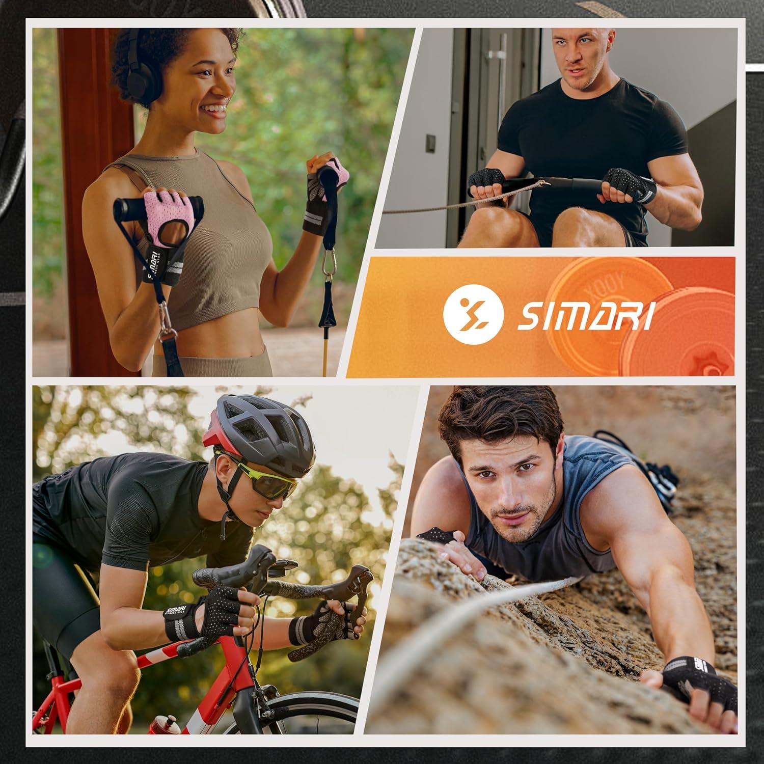 SIMARI Trainingshandschuhe mit Handgelenk Unterstützung für Fitness Gymnastik