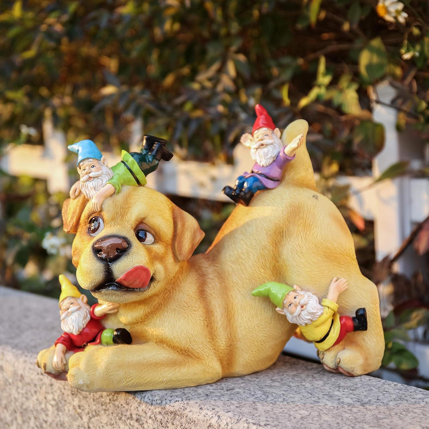 Hunde Feengarten Miniatur Wetterfest Gartenfigur 22cm