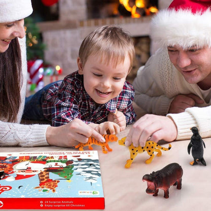 D-FantiX Kinder Tiere Figuren Adventskalender 2024 für
