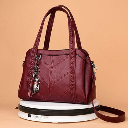 Damen Hobo Schultertasche PU-Leder Handtasche mit