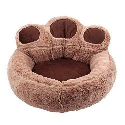 Bärentatze Hundebett abnehmbar – Kaffeebraun, L (73x80cm)