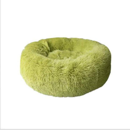 Rundes Hundebett Deluxe Plüsch – XXL 120cm Grün