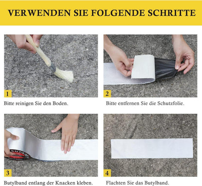 Wasserdichtes Butyl Dichtungsband Alufolie Selbstklebend 20cm x5m