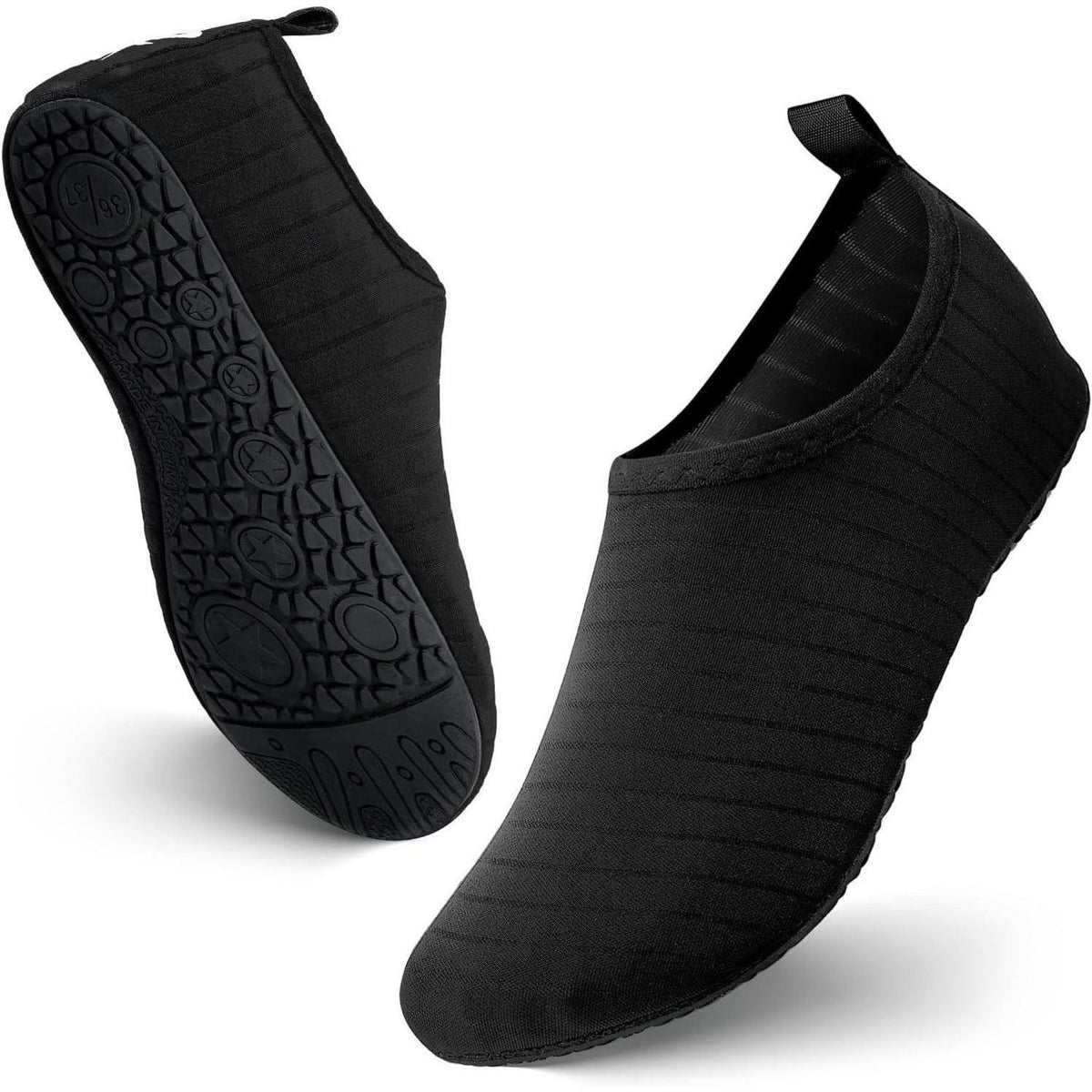 Wasserschuhe Unisex Schnelltrocknend Badeschuhe Schwarz 38/39