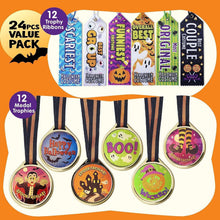 Halloween Medaillentrophäen und Trophäenbänder Set für