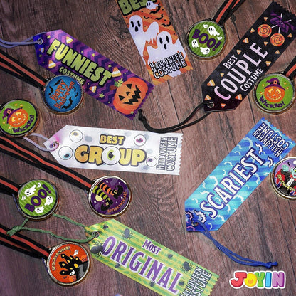 Halloween Medaillentrophäen und Trophäenbänder Set für