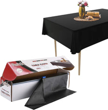Wasserdichte Einweg Tischdecke Rolle 137x274cm 12er Set Schwarz