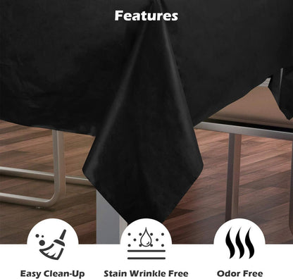 Wasserdichte Tischdecke Rolle 137x274cm (12 Stück) Schwarz