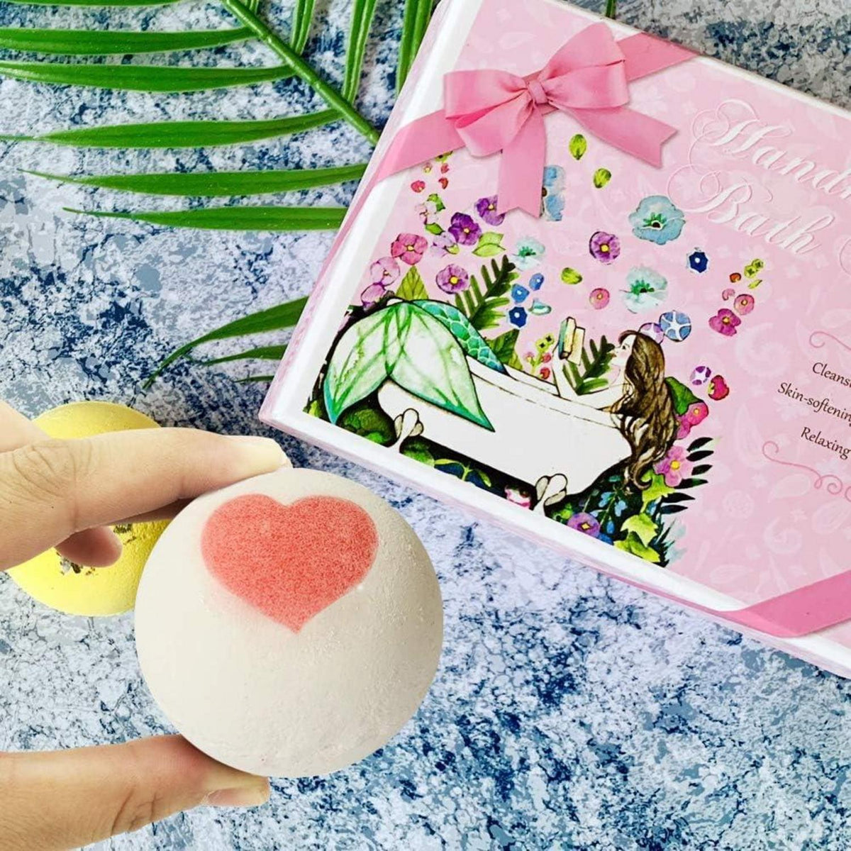 Badebomben Geschenkset 7 Düfte Natur Pur für Frauen Freundin Mutter