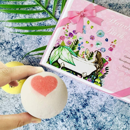 Badebomben Geschenkset 7 Düfte Natur Pur für Frauen Freundin Mutter