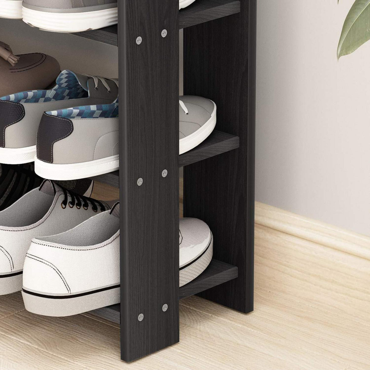 Holz Schuhregal 5 Ebenen – Schuhschrank für 20 Paar Schuhe
