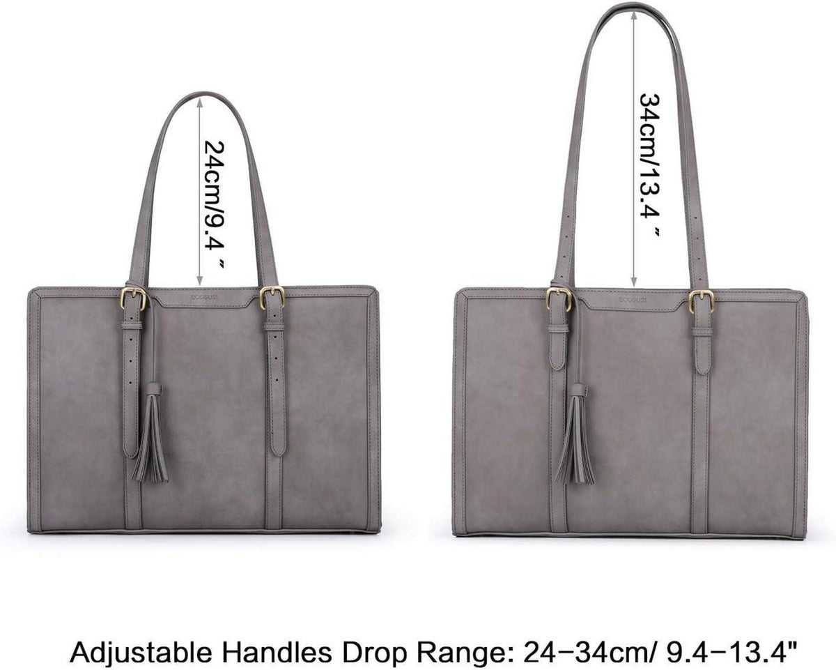 ECOSUSI Laptoptasche 15,6 Zoll Aktentasche Damen Büro Handtasche
