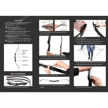 56" Takedown Recurvebogen Set für Erwachsene – Jagd & Zielübung