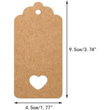 Geschenkanhänger Kraftpapier mit Juteschnur, 200 Stück, Braun