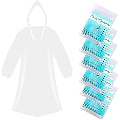 Regenponcho Einmal für Damen und Herren - 6 Stück Festival