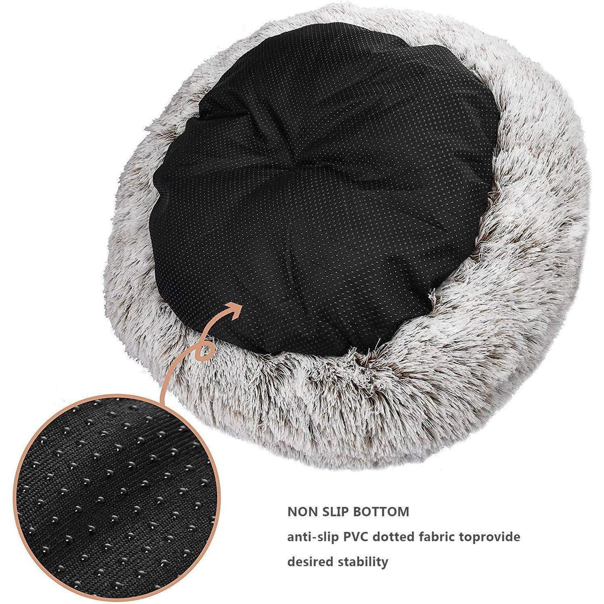 Flauschiges Donut Hundebett – Warmes Kissen für Hunde & Katzen, 110cm