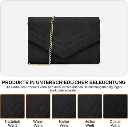 Miss Lulu Damen Clutch Envelope Abendtasche Kettentasche Hochzeit Elegant
